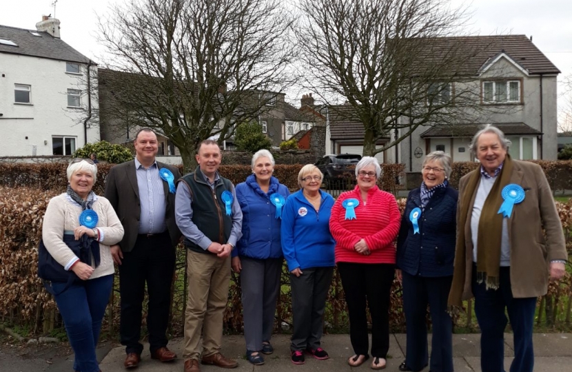 Local conservatives campaigning in April 2018