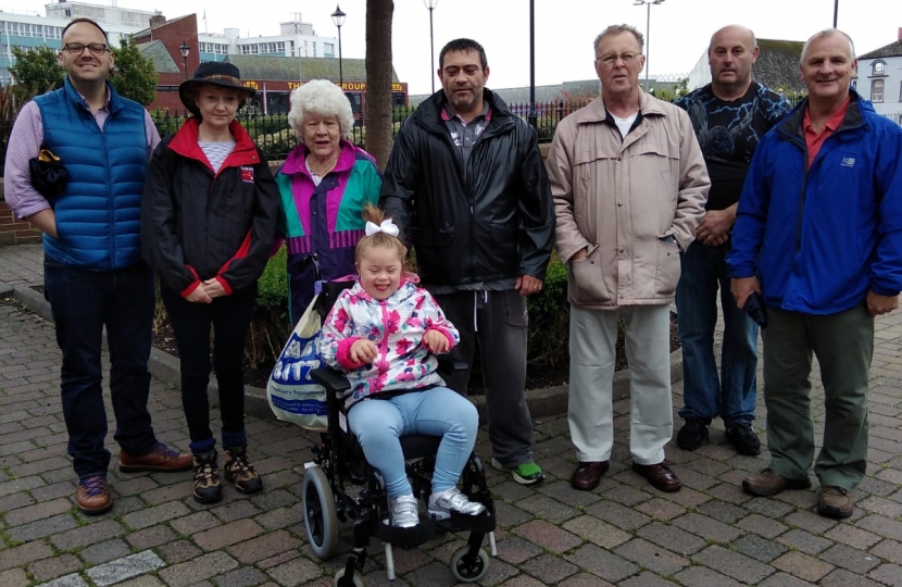 The walkers met at Barrow Town Hall
