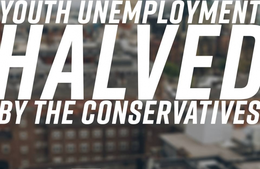 Youth unemployment has halved under the Conservatives