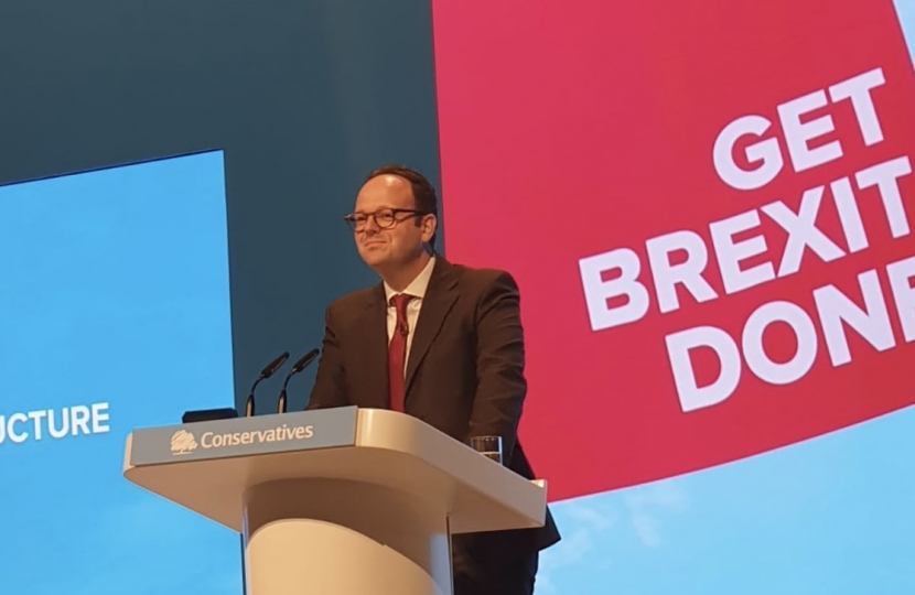 Simon Fell addressed Conservative Party Conference in Manchester 