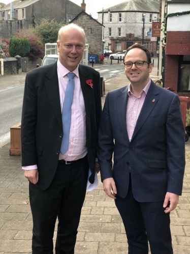 Chris Grayling MP and Simon Fell met up in Dalton last week