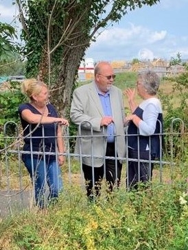 Cllr. Rigg, Butcher and Jenkinson discuss flooding in Ulverston